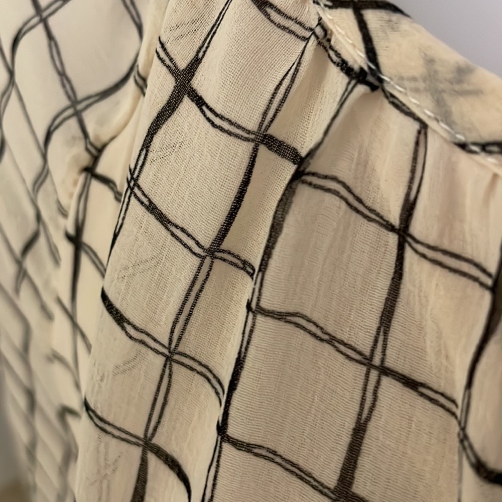 Melloday beige black plaid layered dress size S new with tag - Picture 10 of 16